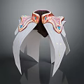 Ornate Decorative Headpiece With Colorful Jeweled Accents Gold Red Blue Details And White Structure