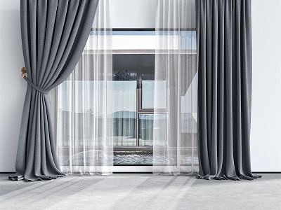 Modern Curtains 3d model