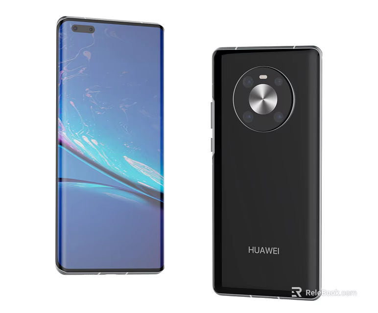 Huawei Smartphone With Dual Color Options Blue And Black Back Design Featuring Circular Camera Module 3d model
