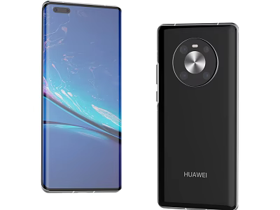 Huawei Smartphone With Dual Color Options Blue And Black Back Design Featuring Circular Camera Module 3d model