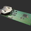 Detailed Electronic Circuit Board With Green PCB Microchips And Electronic Components