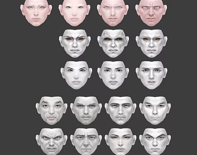 Modern man man man face male old man handsome boy strong man 3d model