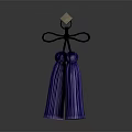 Modern Clothes Hanger with Purple Tassels and Diamond Shaped Decoration