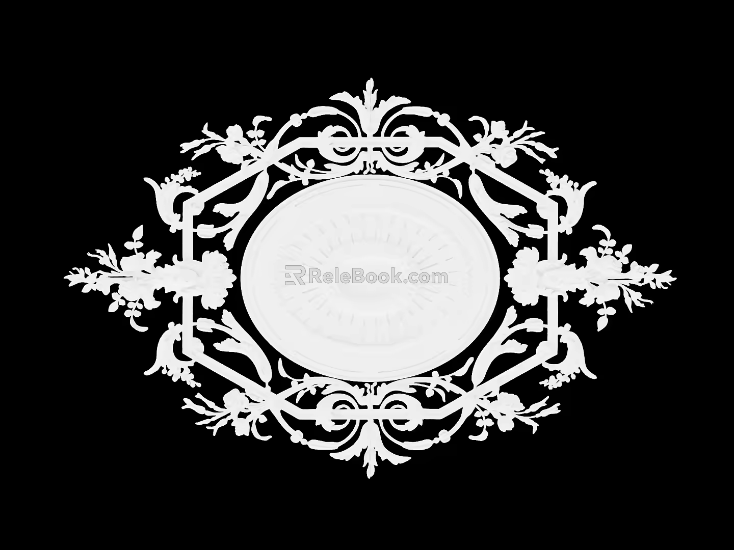 Carved Lamp Panels European-style Carved Building Components Gypsum Line Carved Corner Line Carved Craft Carved Silver Carved Corner Line 3d model
