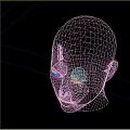 Game Movie Character 3D Model With White Bald Head And Realistic Facial Features