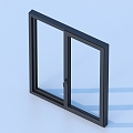 casement window aluminum alloy window 3d model