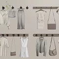 Wall Mounted Hooks Organizing Clothes Accessories Bags Hats Dresses And Sweaters For Home Storage