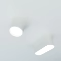 White Downlights and Spotlights Installed on Ceiling with Bright Light 3d model