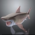 Pink Shark 3D Model With Open Mouth And Realistic Details