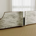 Modern Bar Counter Interior With Marble Surface And Contemporary Design Features 3d model