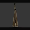 Elegant Golden Harp Musical Instrument With Intricate Carvings And Transparent Stable Base