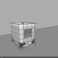 Durable Square Stainless Steel Industrial Container With Metal Frame And Wheels