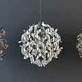 Modern Metallic Chandeliers with Spherical Geometric Patterns and Intricate Woven Details for Contemporary Interior Decor