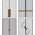 Various Modern Sliding Door Designs With Wooden Handles Frosted Glass Vertical Stripes And Spiral Patterns