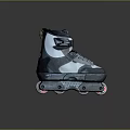 Black And White Camouflage Roller Skates With Stylish Lace Up Design And Durable Wheels