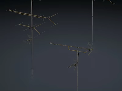 Commercial Outdoor Antennas With High Gain Signal Reception And Durable Structure 3d model