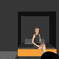 Modern Casual Lounge Area With Seating Lockers Large Windows And People Relaxing