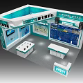 Exhibition Booth for Bosch Home Appliances with Modern Design Digital Screens and Appliance Displays