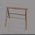 Rustic Wooden Swing Door Frame With Natural Wood Structure For Home Interior