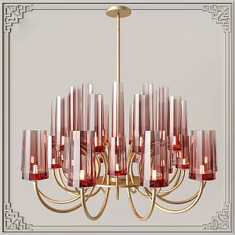 Light Luxury Chandelier 3d model
