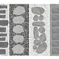 Various Natural Stone Stepping Stones With Different Patterns For Garden Pathway
