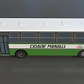 Green and White Urban Bus with Cidade Manaus Livery for Public Transport