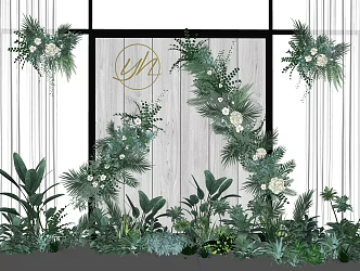 Modern beauty plants 3d model
