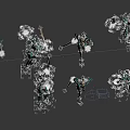 Game and Movie Armored Characters in Dynamic Action Poses with Blue Silver Design