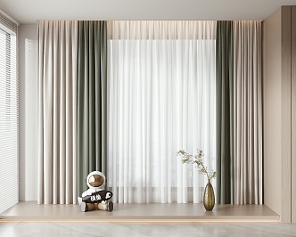 Modern Curtains 3d model