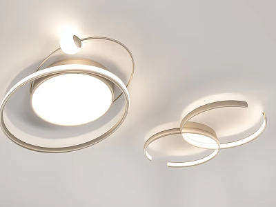 Modern Circular Ring Ceiling Light With Sleek Metal Frame And Soft Illumination For Home Interior 3d model
