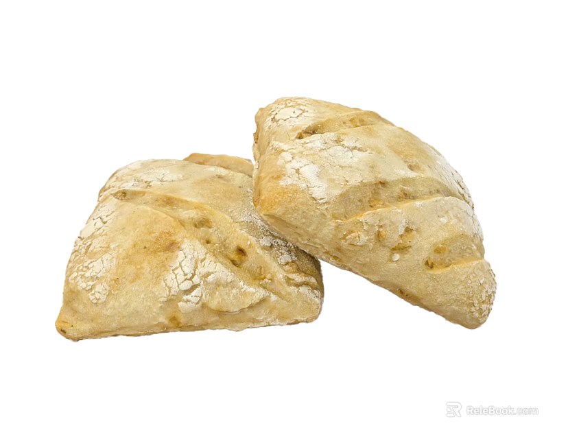 Golden Brown Artisan Bread Stacked With Flour Dusted Surface And Grainy Texture 3d model 