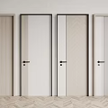 Nordic Swing Door Single Door Combination 3d model