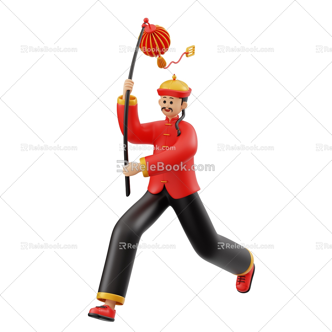 Modern Cartoon Characters Anime Characters Cartoon Men Festive Scenes 3d model