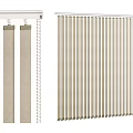 Adjustable Beige Venetian Blinds With Chain Control For Home Window Decor