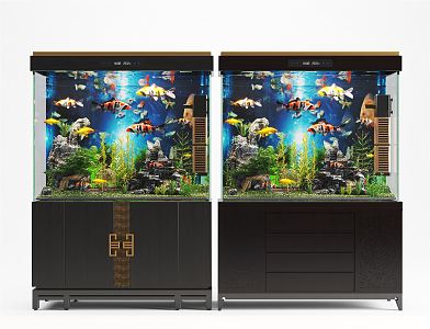 New Chinese Fish Tank 3d model