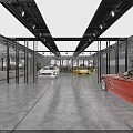 4S Dealership Showroom With Various Colored Cars Spacious Interior And Bright Lighting