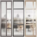 Stylish Interior Hinged Doors With Frosted Glass Panels And Metal Frames For Modern Home Spaces