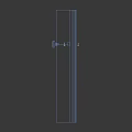 Modern White Cabinet Door With Minimalist Design And Long Strip Handle For Wardrobe