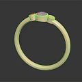 Elegant Rose Gold Ring With Three Green Gemstones Minimalist Design Fashion Accessory