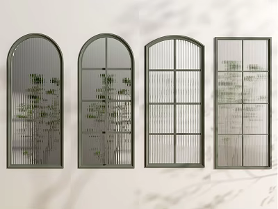 French window Changhong glass window 3d model