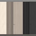Modern Swing Doors With Vertical Grooves In Light And Dark Wood Tones