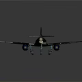 Detailed Vintage Military Aircraft With Camouflage Paint Twin Blue Engines And Wing Insignia