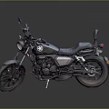 Black Vintage Motorcycle With Sleek Design Chrome Accents And Leather Seat