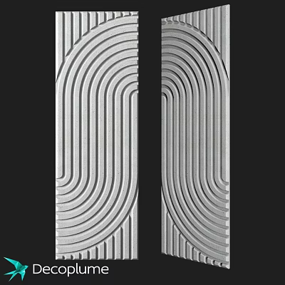 Modern Silver Textured Components Featuring Curved Lines And Symmetrical Design 3d model