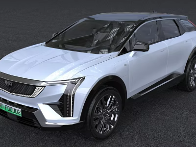 Cadillac White Electric SUV with Modern Design Sleek Body and LED Headlights 3d model