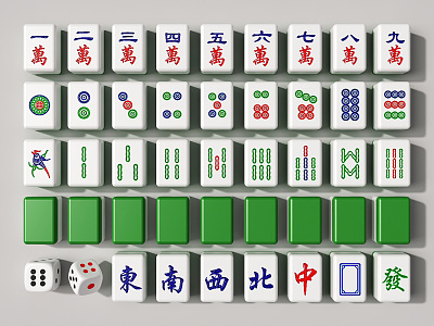 Modern Mahjong 3d model