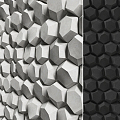 Modern background wall Hexagonal background wall 3d model