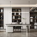 Modern Study Home Study 3d model