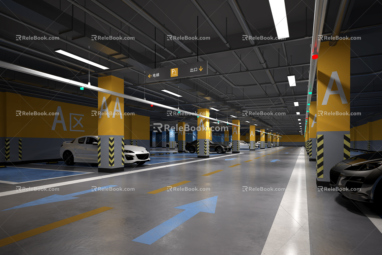 Modern Parking 3d model