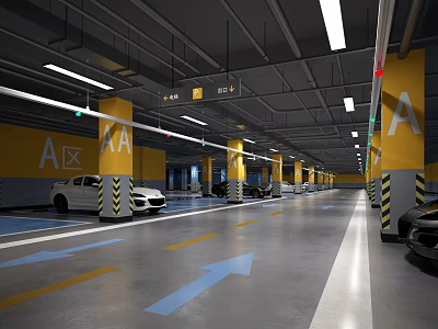 Modern Parking 3d model